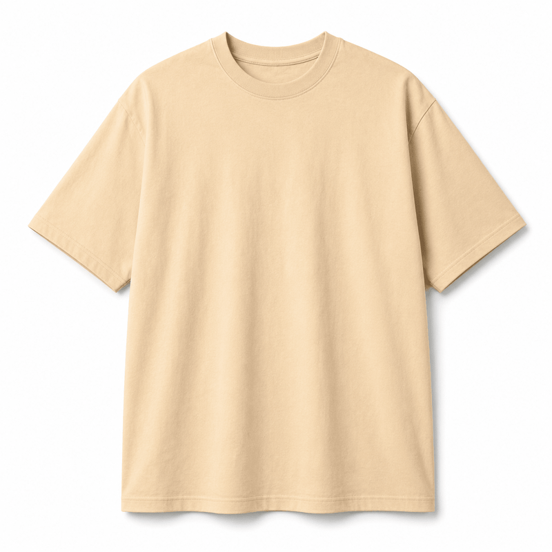 Beige Oversized T-Shirt | 240 GSM Premium | DevilDrip - DevilDrip.in