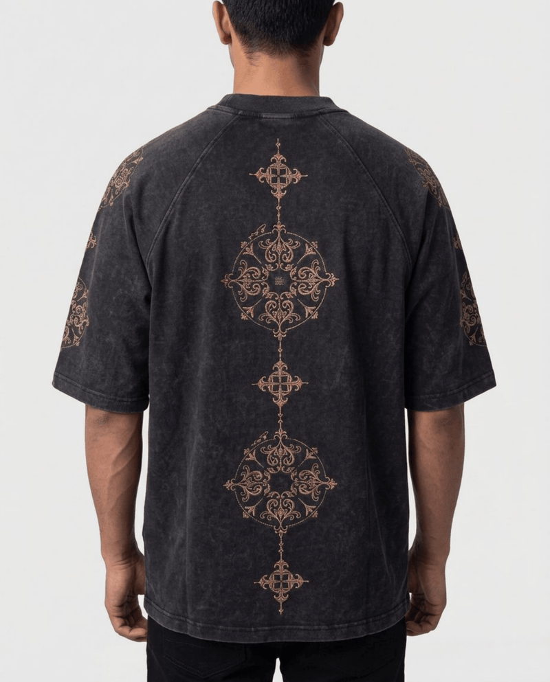 Respect The Power | Embroidered Effect T-Shirt - DevilDrip.in