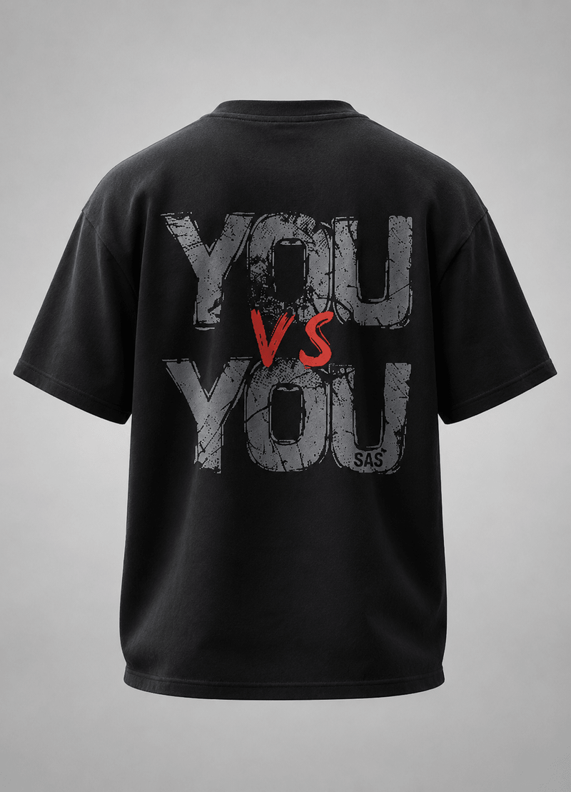"You Vs You" Graphic T-Shirt - Black - DevilDrip.in