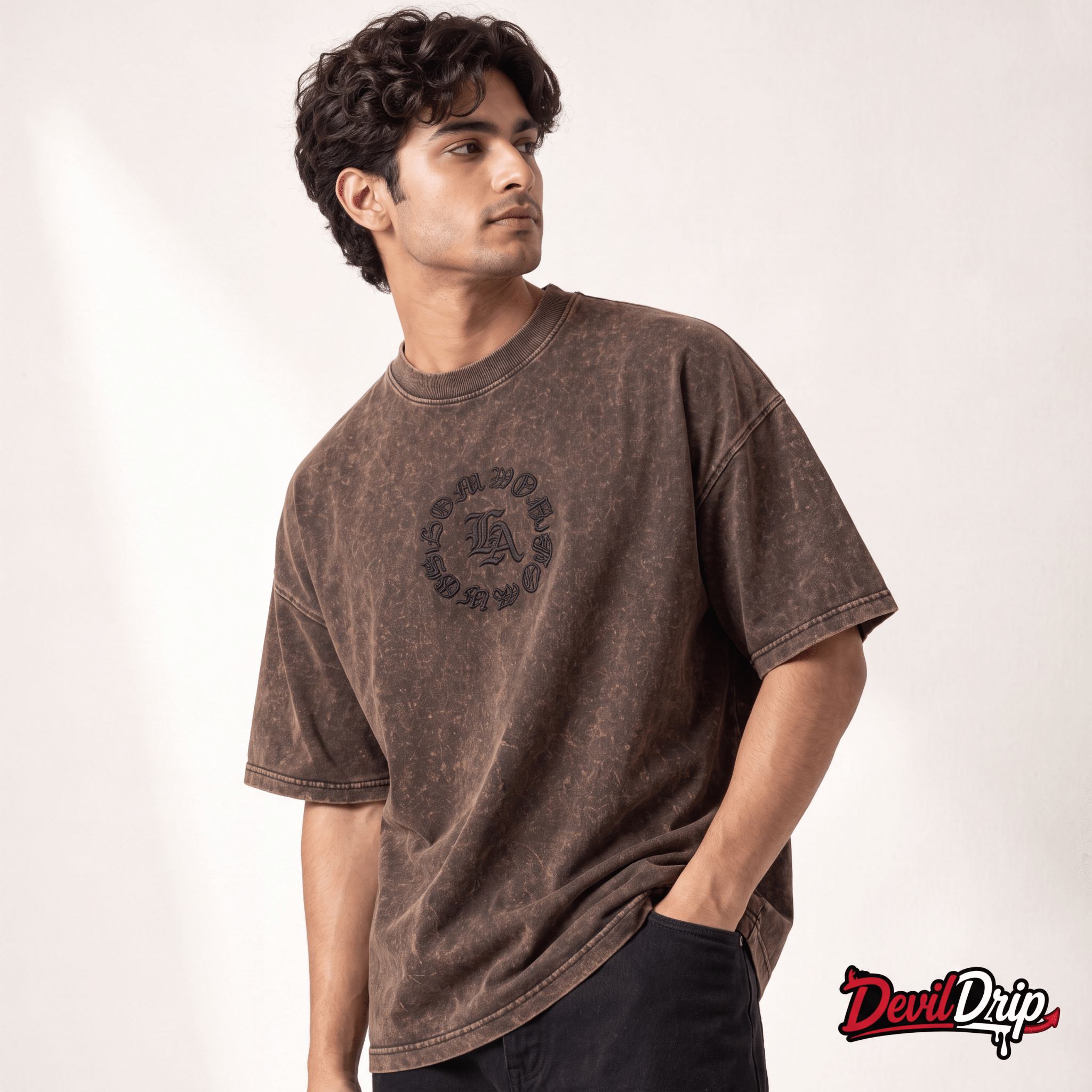 Acid Wash Gothic T-Shirt - DevilDrip.in