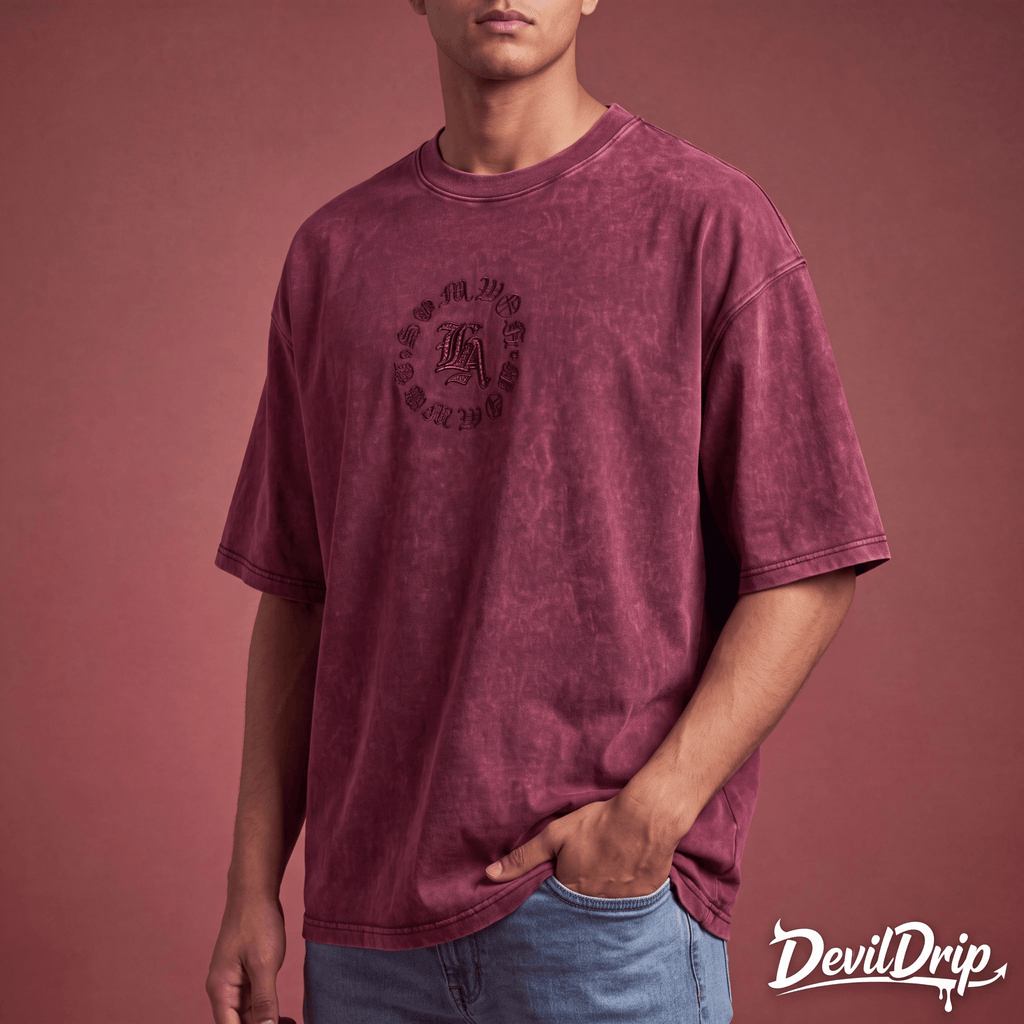 Acid Wash Gothic T-Shirt - DevilDrip.in