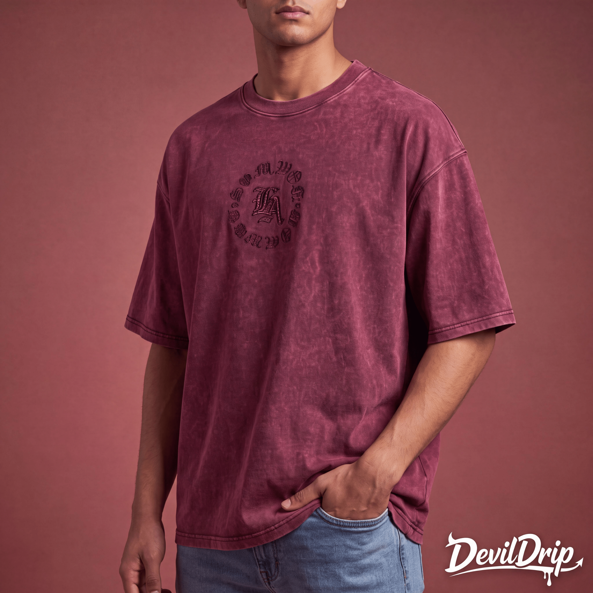 Acid Wash Gothic T-Shirt - DevilDrip.in