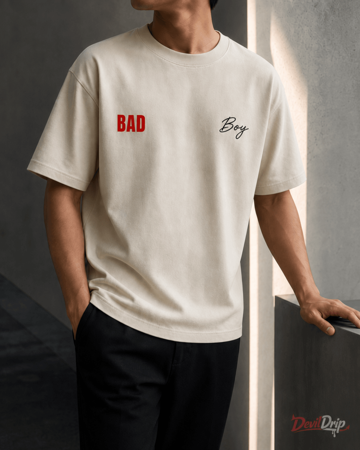 Bad Boy Minimal Graphic T-Shirt - DevilDrip.in