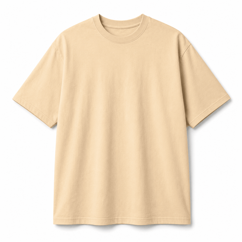 Beige Oversized T-Shirt | 240 GSM Premium | DevilDrip - DevilDrip.in