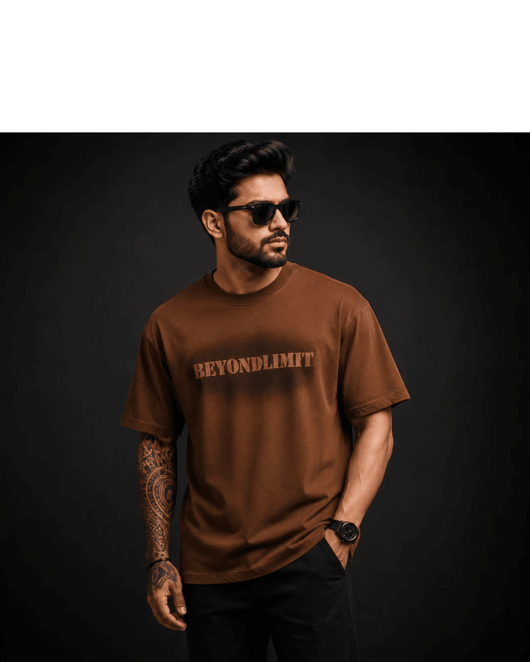 Beyond Limit Premium Oversized Unisex Vintage Acid Wash T-Shirt | 240 GSM Cotton - DevilDrip.in