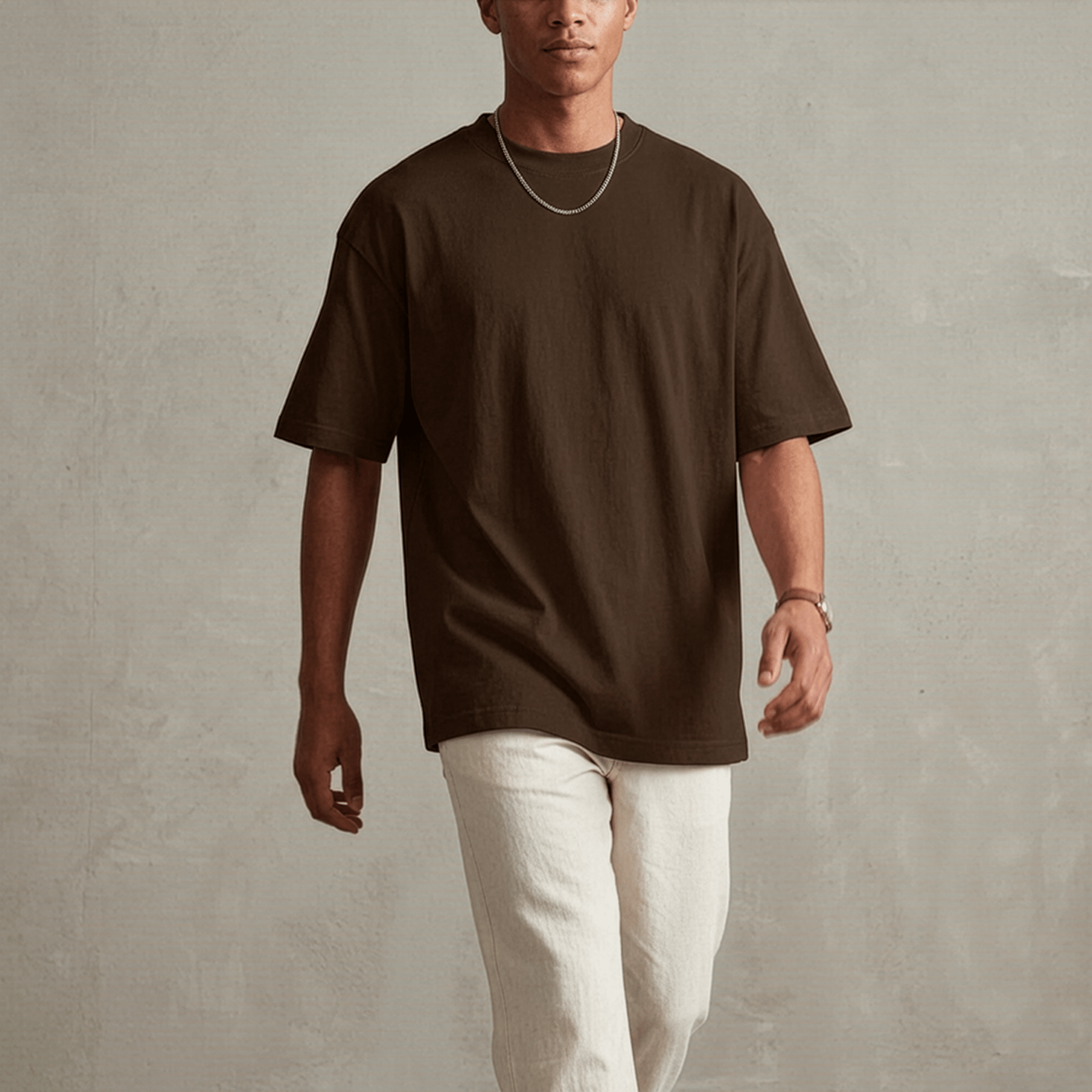Coffee Brown Oversized T-Shirt | 240 GSM Premium | DevilDrip - DevilDrip.in