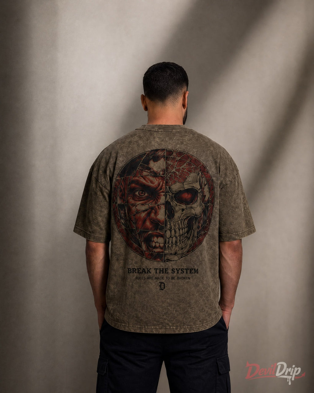Disrupt Acid Wash T-Shirt - DevilDrip.in