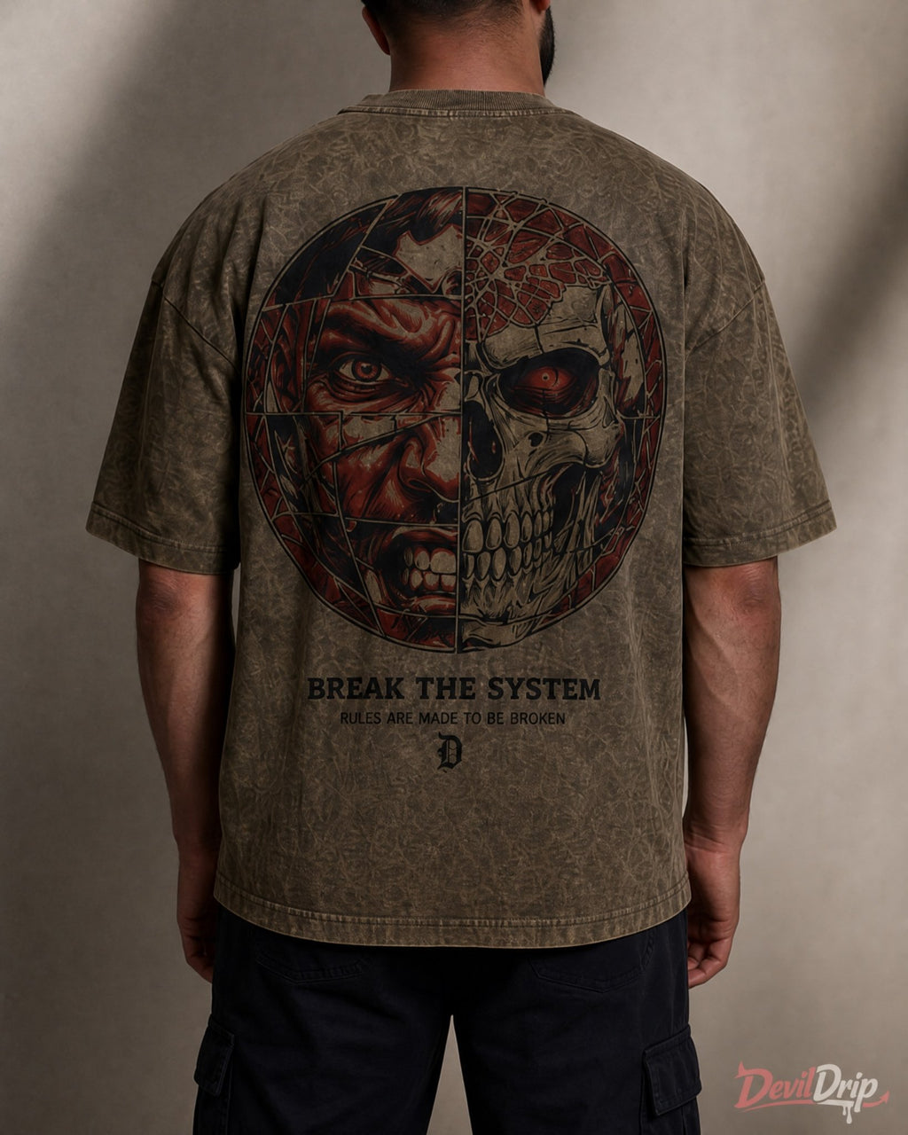 Disrupt Acid Wash T-Shirt - DevilDrip.in