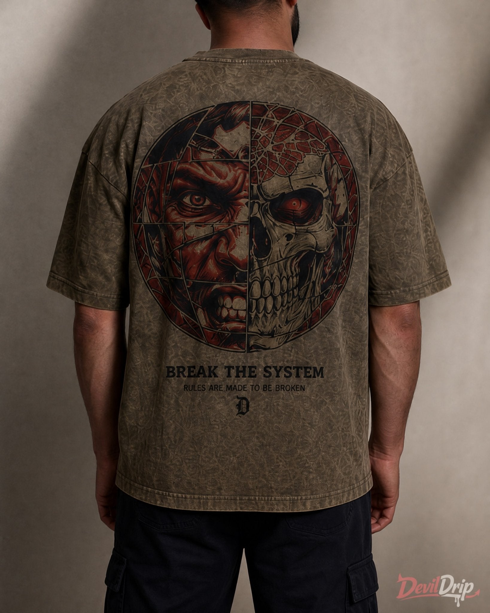 Disrupt Acid Wash T-Shirt - DevilDrip.in