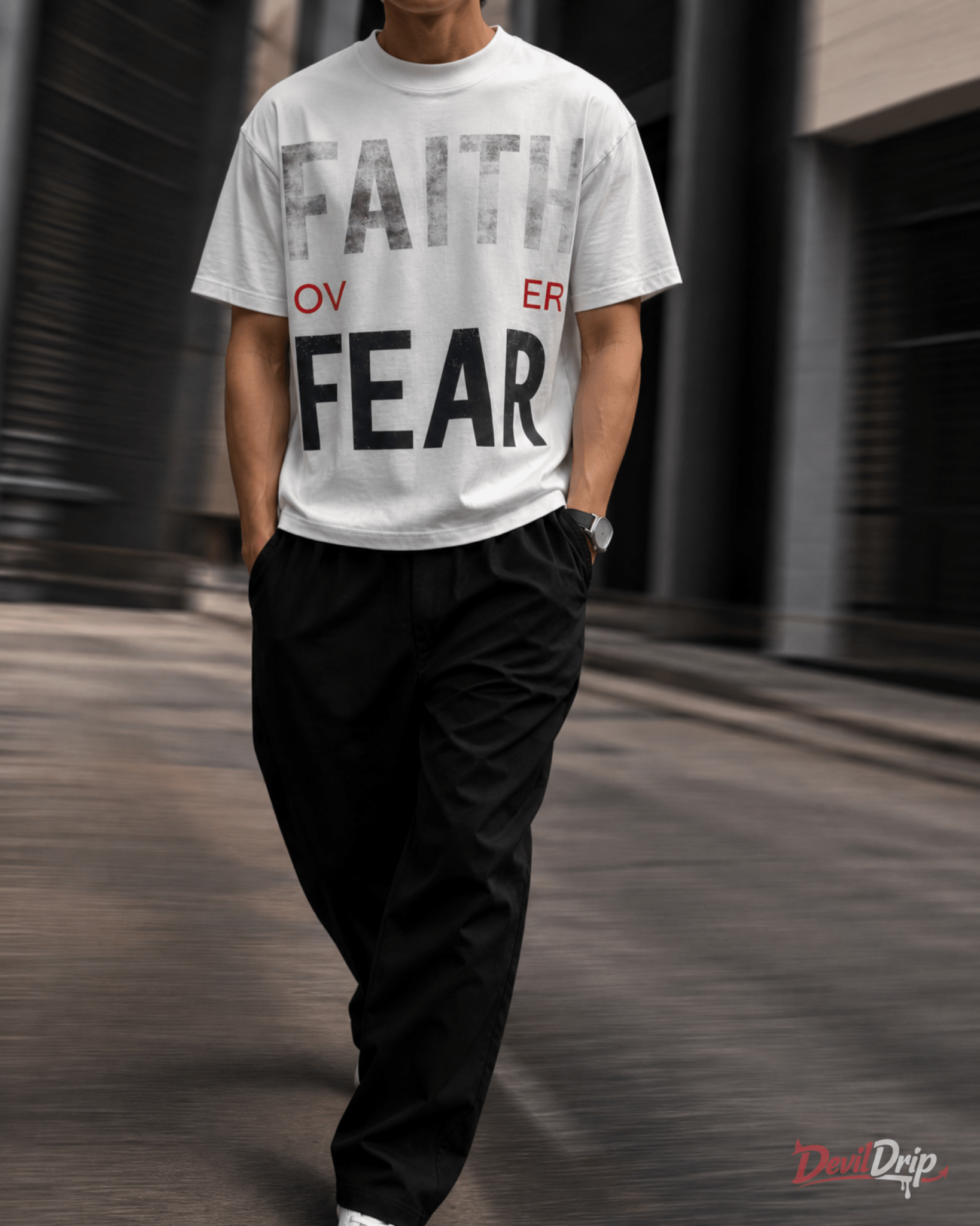 Faith Over Fear T-Shirt - DevilDrip.in