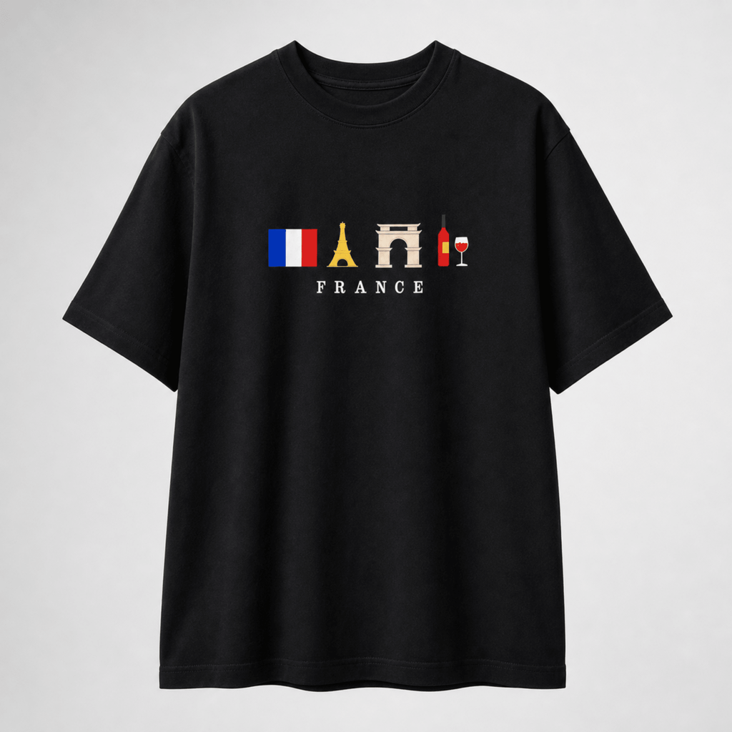 France Minimal Graphic T-Shirt - DevilDrip.in