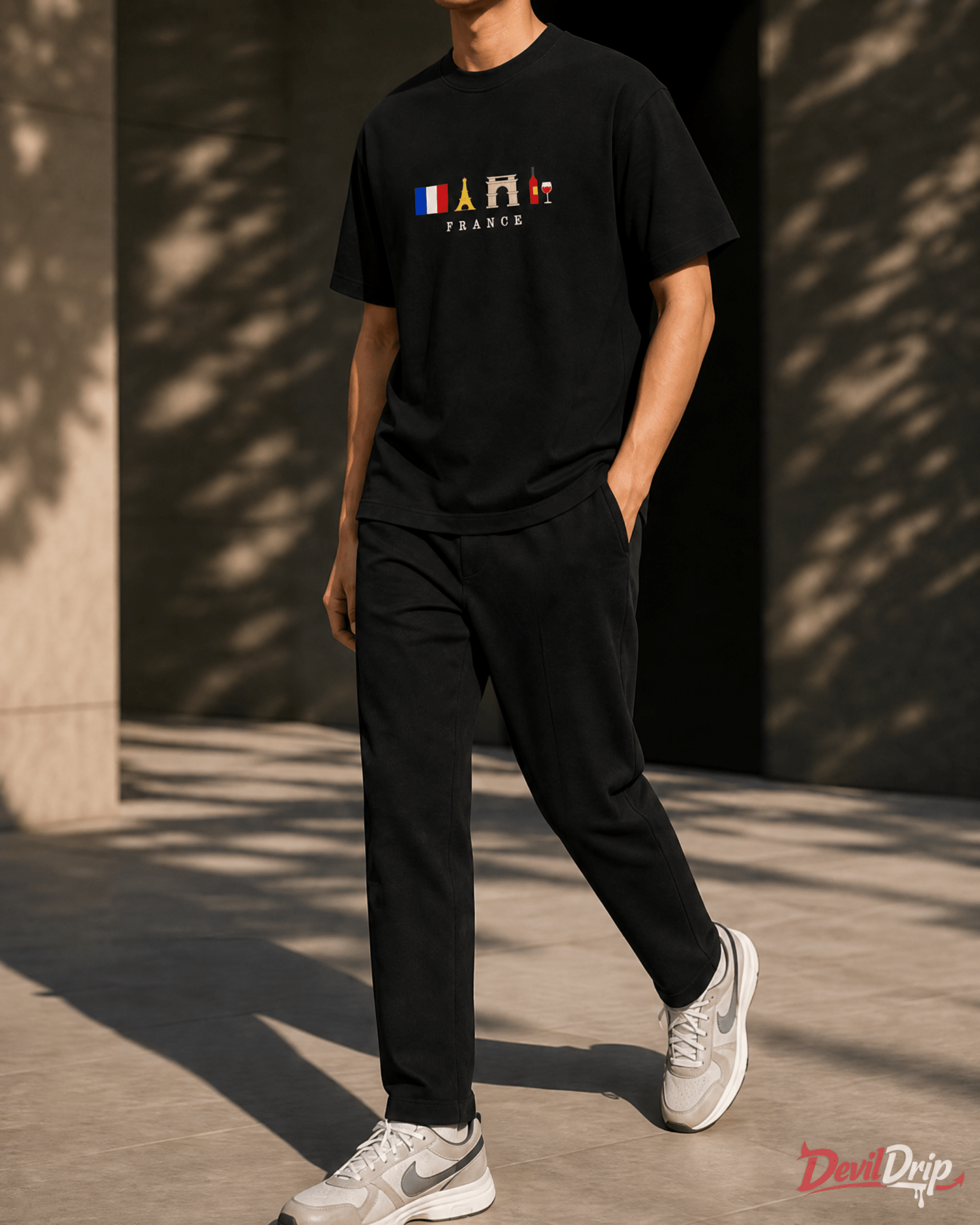 France Minimal Graphic T-Shirt - DevilDrip.in
