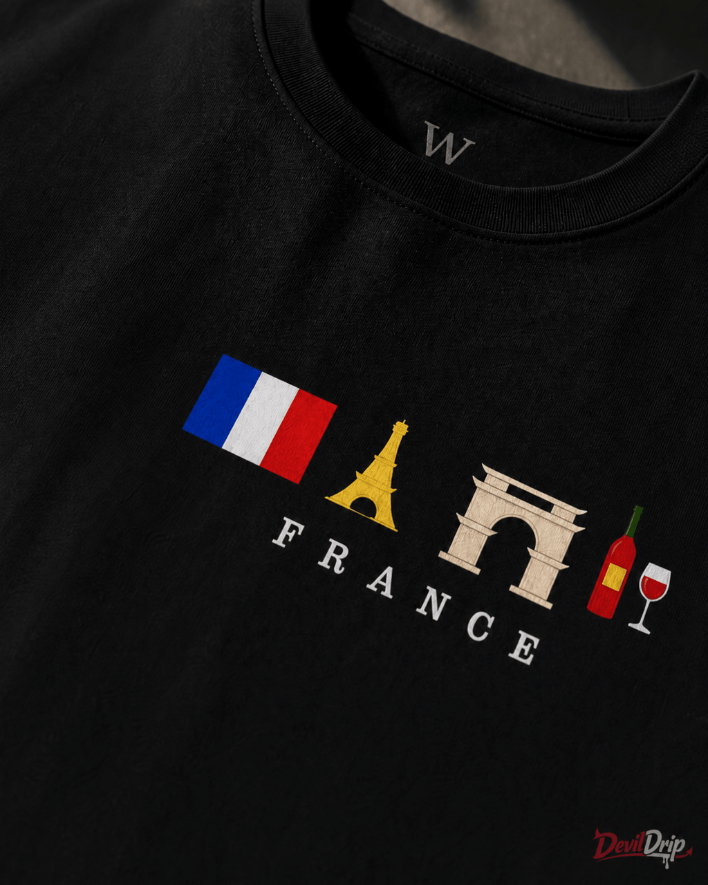 France Minimal Graphic T-Shirt - DevilDrip.in
