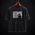 Hitman Graphic T-Shirt | Premium Oversized Unisex Acid Wash Cotton Tee - DevilDrip.in