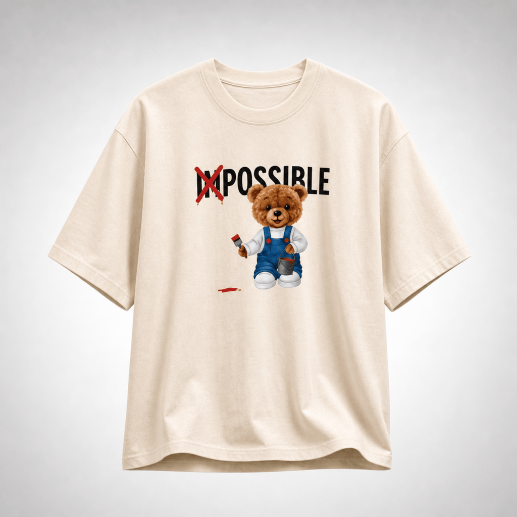Impossible Teddy Oversized T-Shirt - DevilDrip.in