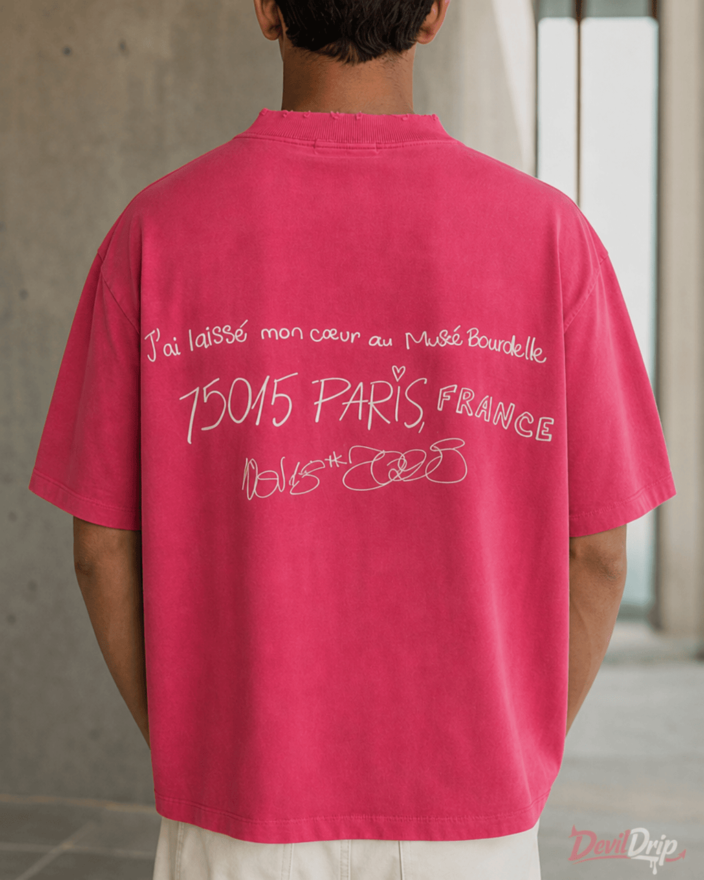 Paris France Back Print Oversized T-Shirt - DevilDrip.in