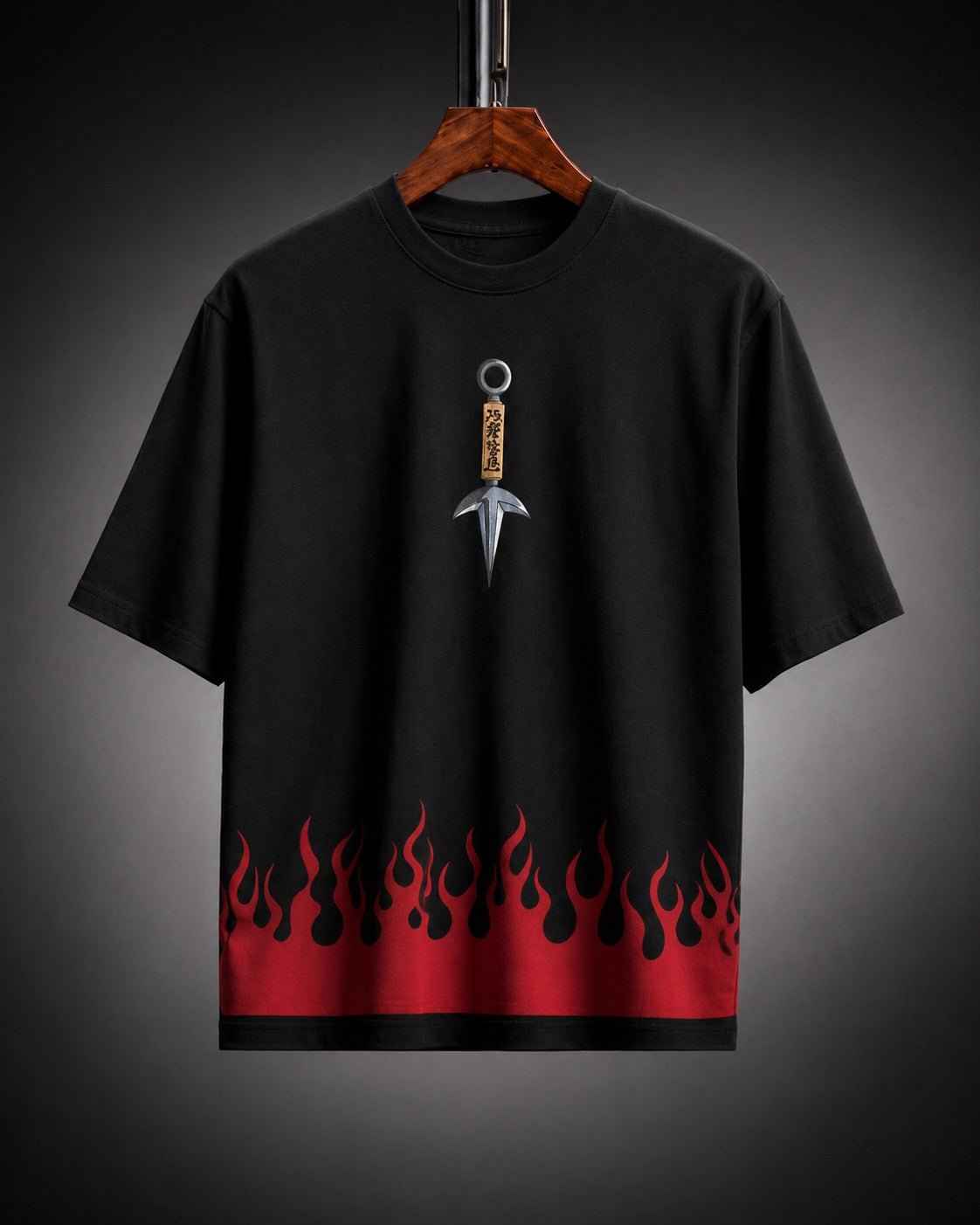 Shinobi Flame Premium Oversized Unisex Graphic T-Shirt