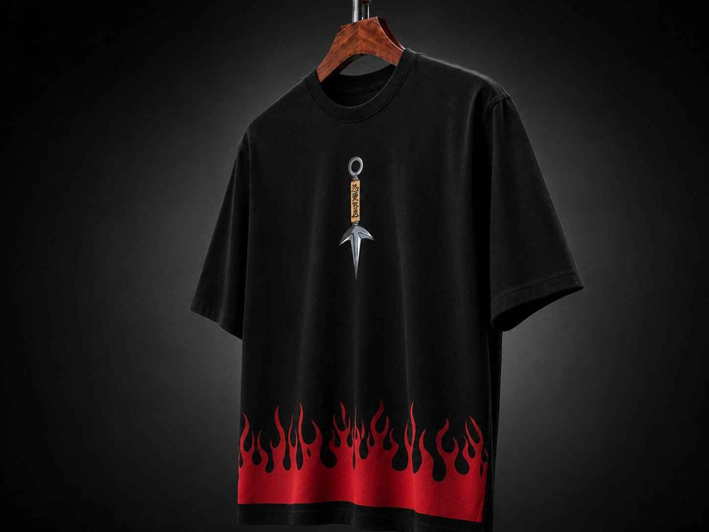 Shinobi Flame Premium Oversized Unisex Graphic T-Shirt