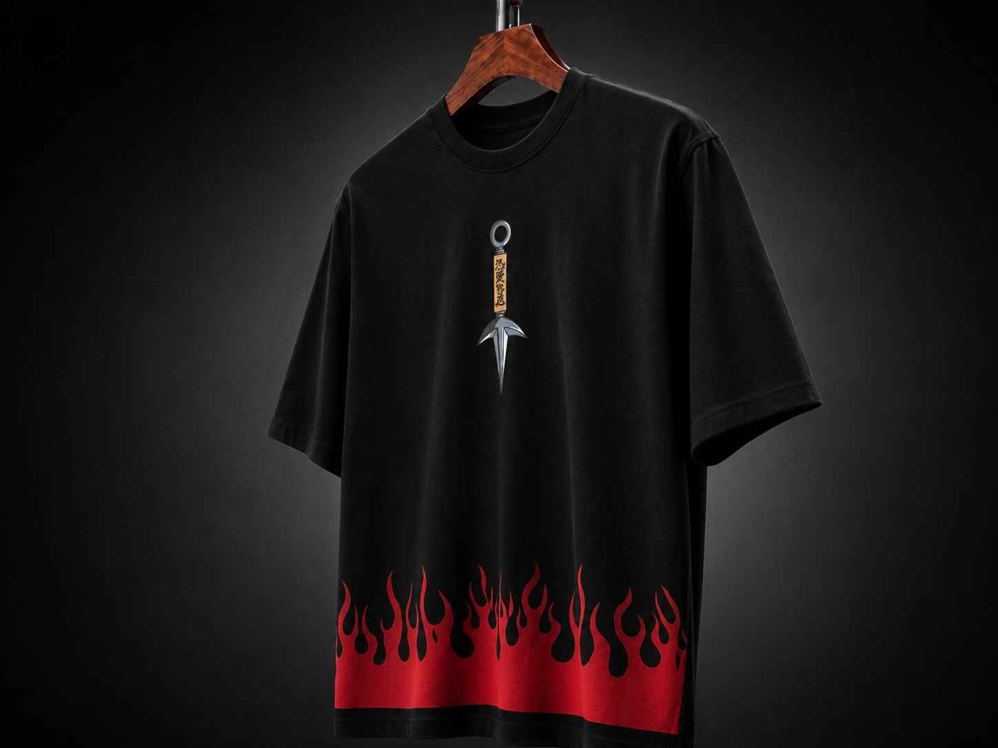 Shinobi Flame Premium Oversized Unisex Graphic T-Shirt