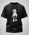 Urban Kitty Oversized T-Shirt – Black | Premium 240 GSM Cotton - DevilDrip.in