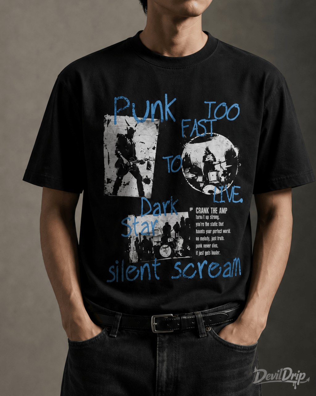 Vintage Punk Graphic T-Shirt - DevilDrip.in