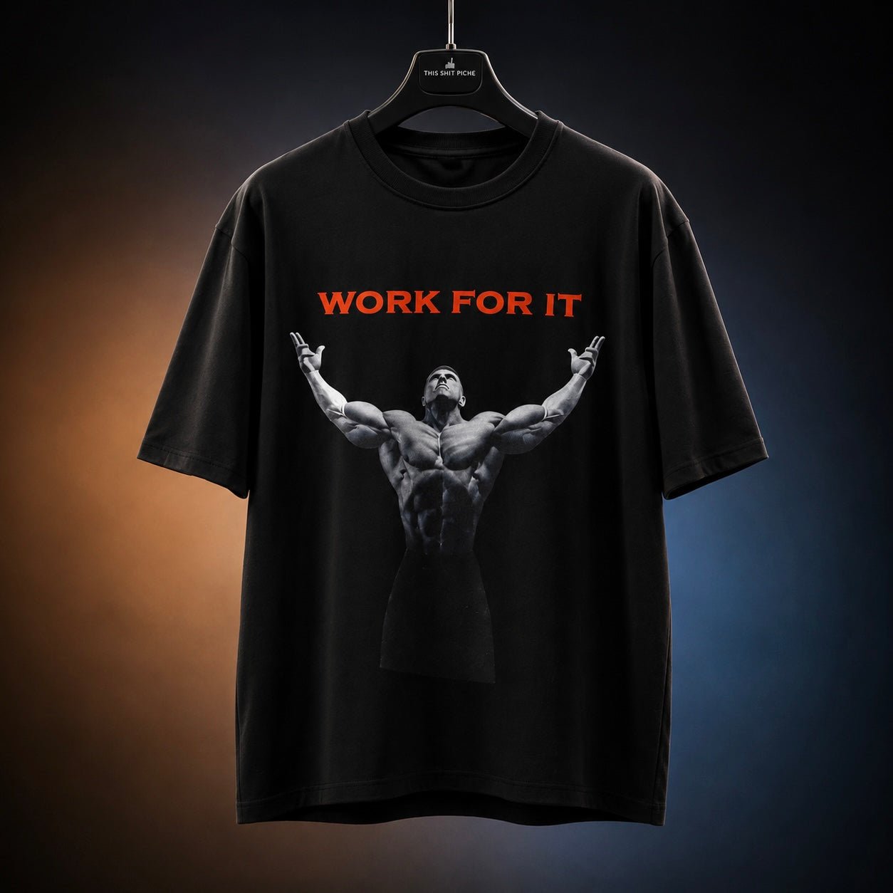 Work For It Premium Oversized Unisex Graphic Gym T-Shirt | 240 GSM Cotton - DevilDrip.in