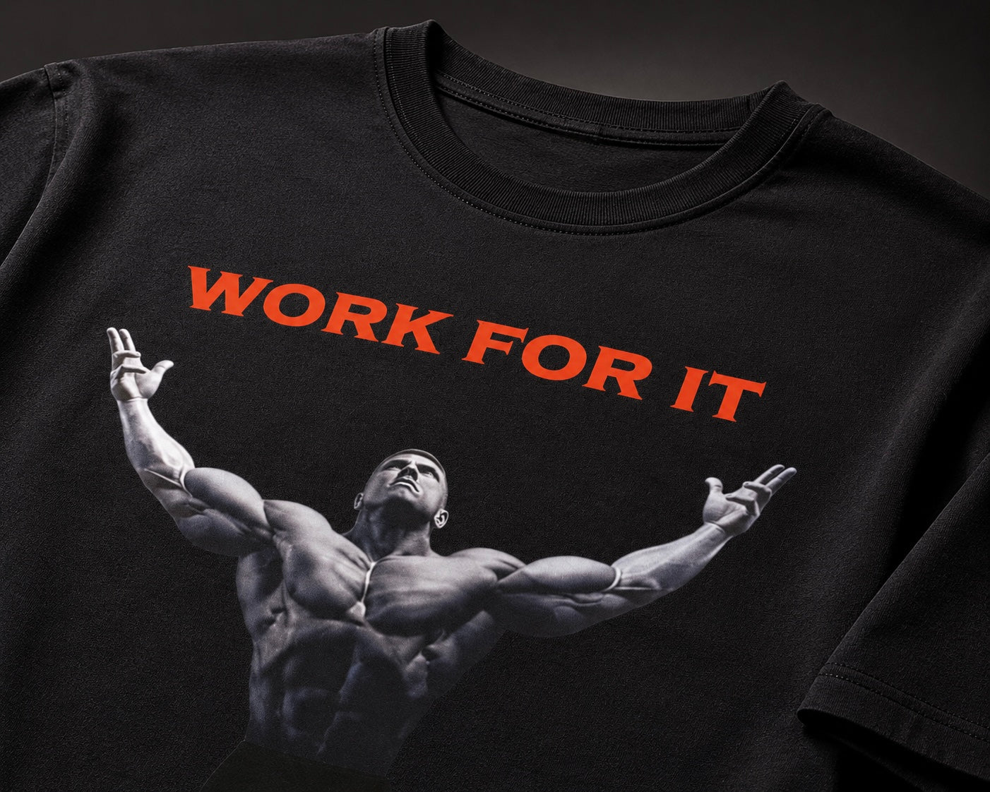 Work For It Premium Oversized Unisex Graphic Gym T-Shirt | 240 GSM Cotton - DevilDrip.in