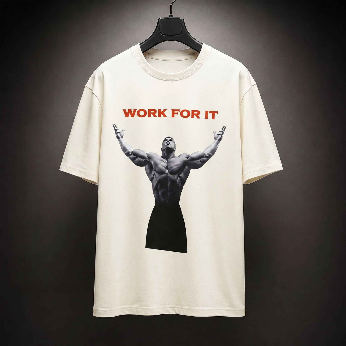 Work For It Premium Oversized Unisex Graphic Gym T-Shirt | 240 GSM Cotton