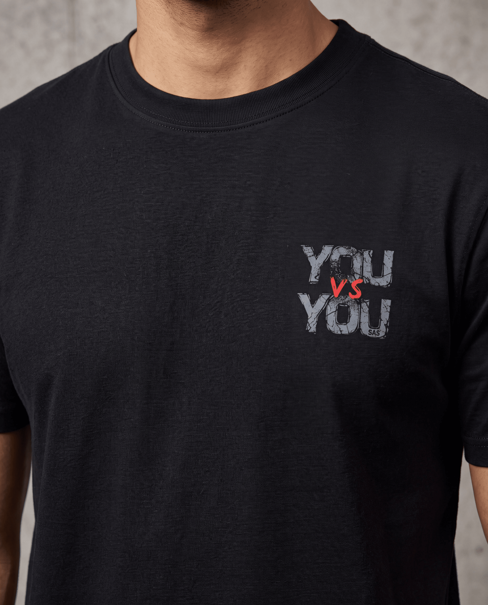 "You Vs You" Graphic T-Shirt - Black - DevilDrip.in