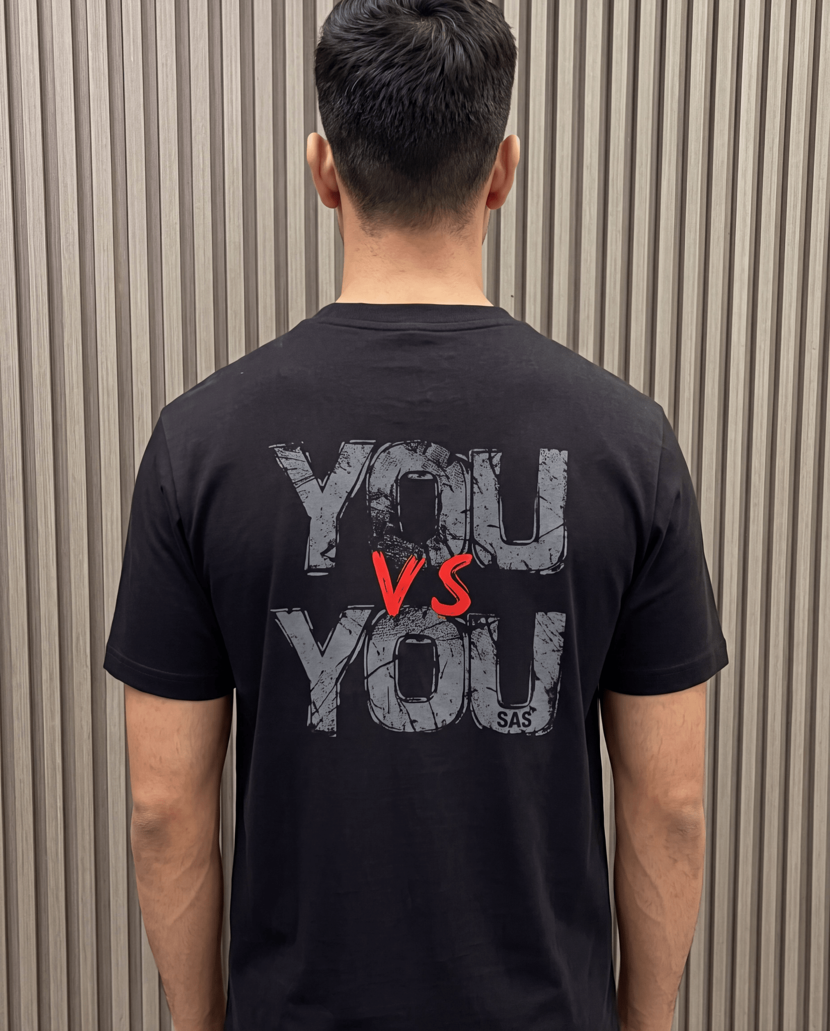 "You Vs You" Graphic T-Shirt - Black - DevilDrip.in