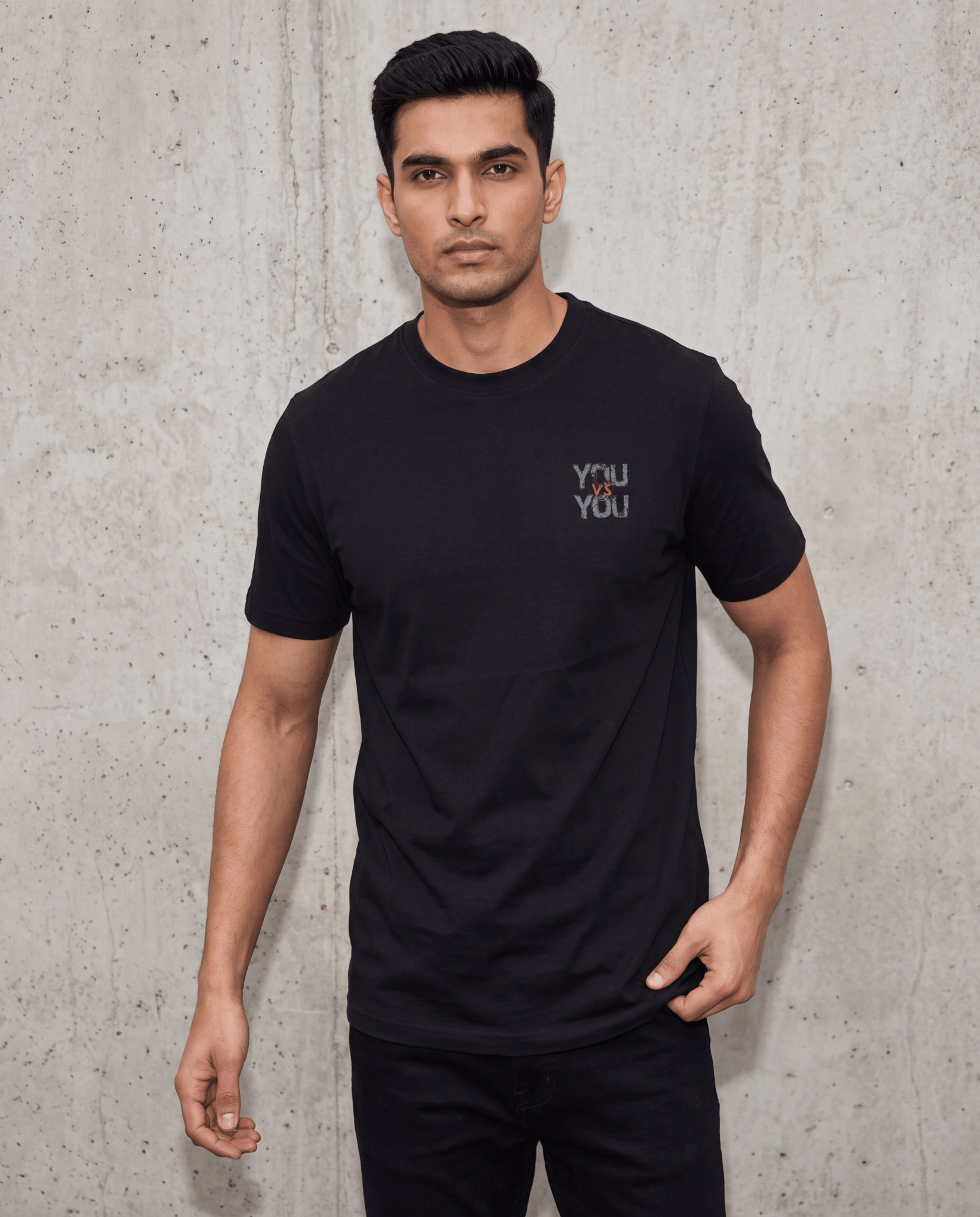 "You Vs You" Graphic T-Shirt - Black - DevilDrip.in