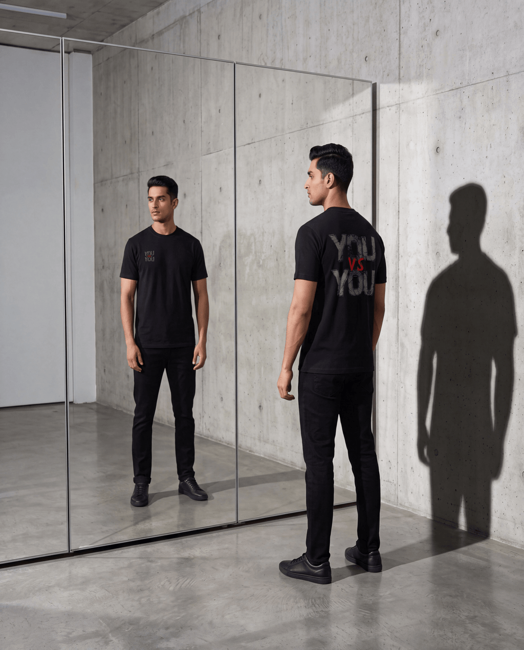 "You Vs You" Graphic T-Shirt - Black - DevilDrip.in